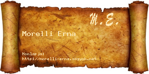 Morelli Erna névjegykártya